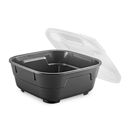 Menüschalenset GOODBOWL Tiny Mehrweg PP anthrazit 550 ml | 5 Schalen | 5 Deckel Produktbild