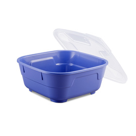 Menüschalenset GOODBOWL Tiny Mehrweg PP blau 550 ml | 5 Schalen | 5 Deckel Produktbild