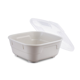 Menüschalenset GOODBOWL Tiny Mehrweg PP beige 550 ml | 5 Schalen | 5 Deckel Produktbild