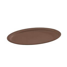 RESTPOSTEN | Kaffeehaustablett, oval, Boden gerauht, Material: Melamin, Farbe: braun, Maße: 280 x 215 mm Produktbild