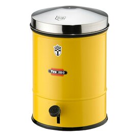 Abfallbehälter SERIE 100 16 ltr Stahlblech gelb mit Fußpedal Ø 230 mm  H 700 mm Produktbild