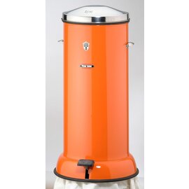 Abfallbehälter SERIE 200 22 ltr Stahlblech orange mit Fußpedal Ø 280 mm  H 600 mm Produktbild
