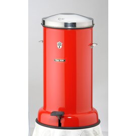 Abfallbehälter SERIE 400 24 ltr Stahlblech rot mit Fußpedal Ø 260 mm  H 700 mm Produktbild 0 L
