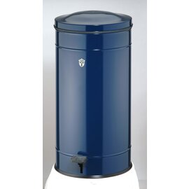 Abfallbehälter SERIE 500 60 ltr Stahlblech brillantblau mit Fußpedal Ø 340 mm  H 670 mm Produktbild