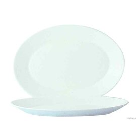 RESTPOSTEN | Platte oval RESTAURANT UNI | Hartglas weiß | oval 290 mm  x 215 mm Produktbild 0 L