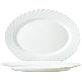 Platte oval TRIANON | Hartglas weiß | oval 290 mm  x 214 mm Produktbild
