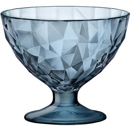 Eisschale | Dessertschale DIAMOND 220 ml Glas blau mit Relief  Ø 102 mm  H 86 mm Produktbild