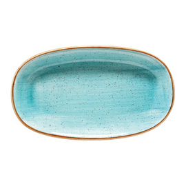 Platte AURA AQUA Gourmet Porzellan Premium Porcelain oval | 192 mm x 111 mm hellblau Produktbild