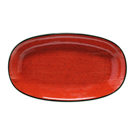 Platte AURA PASSION Gourmet Porzellan Premium Porcelain oval | 192 mm x 111 mm rot Produktbild 0 L