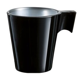 Heißgetränkebecher 220 ml Hartglas schwarz mit Henkel Produktbild