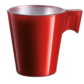 Heißgetränkebecher Longo Red 220 ml Hartglas rot mit Henkel Produktbild