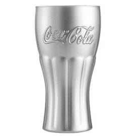 Colabecher ORIGINAL COCA-COLA MIRROR FH37 37 cl silberfarben mit Relief Produktbild