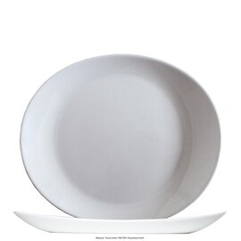 Teller flach Steak SOLUTIONS | Hartglas weiß | oval 300 mm  x 261 mm Produktbild