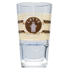 Stapelglas 35 cl transparent Dekor "Latte Milchkanne" Produktbild