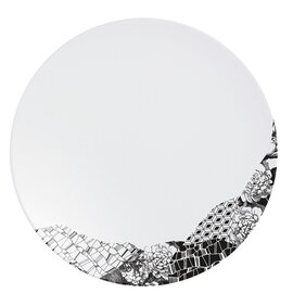 Teller FRAGMENT ADROISE Porzellan schwarz weiß  Ø 255 mm Produktbild