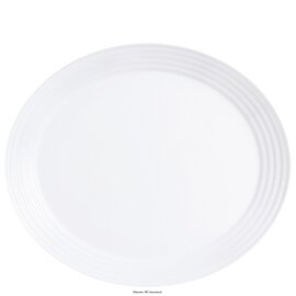 Platte oval STAIRO | Hartglas weiß | oval 330 mm  x 278 mm Produktbild