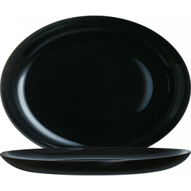 Platte DIWALI BLACK | Hartglas schwarz | oval 329 mm x 247 mm Produktbild