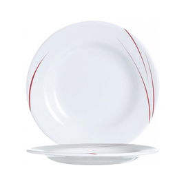 RESTPOSTEN | Teller flach TORONTO PIMENT | Hartglas | Strichdekor Ø 195 mm Produktbild