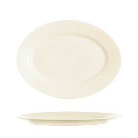 Platte oval INTENSITY UNI | Hartglas cremeweiß | oval 350 mm  x 260 mm Produktbild