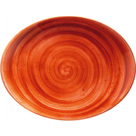 Platte AURA TERRACOTTA Moove oval Porzellan 310 mm x 240 mm Produktbild