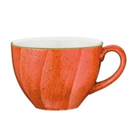 Kaffeetasse AURA TERRACOTTA 230 ml mit Untertasse Porzellan Produktbild