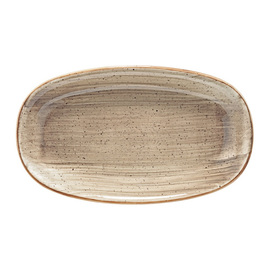 Platte AURA TERRAIN Gourmet Porzellan Premium Porcelain oval | 192 mm x 111 mm braun Produktbild