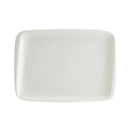 Platte ENVISIO IRIS WHITE Moove Porzellan weiß Randrillen rechteckig | 230 mm x 165 mm Produktbild