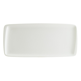 Platte ENVISIO IRIS WHITE Moove Porzellan weiß Randrillen rechteckig | 340 mm x 160 mm Produktbild