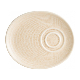 Untertasse oval MIRAGE Porzellan sandfarben 199 mm x 167 mm Produktbild