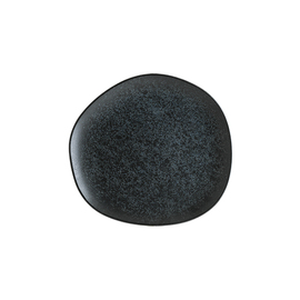 Teller flach ENVISIO VESPER Vago Porzellan schwarz oval | 150 mm x 137 mm Produktbild