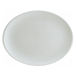 Platte IKAT WHITE Moove oval Porzellan 310 mm x 240 mm Produktbild