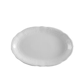 Platte SALZBURG Porzellan weiß oval | 310 mm Produktbild