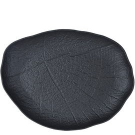 Platte SHADE Porzellan schwarz oval | 330 mm x 243 mm Produktbild
