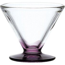 Eisschale VEGA 150 ml Glas lila farbiger Fuß  Ø 95 mm  H 80 mm Produktbild