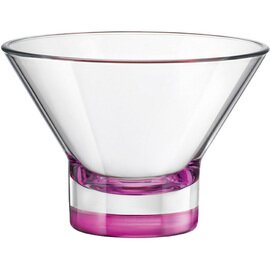 Eisschale Ypsilon Fucsia, transparent mit fuchsia-pinkfarbenem Fuß, 37,5 cl, Ø 130 mm, H 90 mm, 390 gr. Produktbild