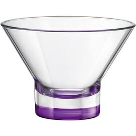 Eisschale Ypsilon Viola, transparent mit violettem Fuß, 37,5 cl, Ø 130 mm, H 90 mm, 390 gr. Produktbild