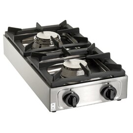 2-Flammen Gas-Tischkocher 11 kW | Platten hintereinander Produktbild