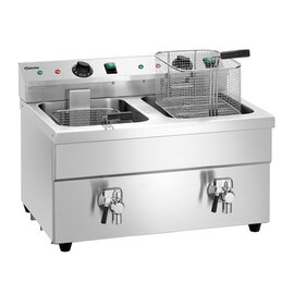 Induktions-Fritteuse | 2 Becken 2 Körbe 16 ltr | 230 Volt 7 kW Produktbild