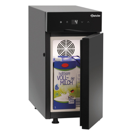 Milch-Kühlschrank KV6L schwarz Stahlblech | 6 ltr | passend für 3 Tetra-Paks® à 1 ltr | Umluftkühlung Produktbild 1 S