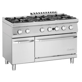 6 Flammen Gasherd Gastronorm 34,8 kW | Backofen | Schrankbereich mit Tür Produktbild