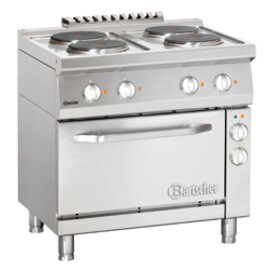 4 Platten Elektroherd 400 Volt 14 kW | Backofen GN 1/1 | Elektro-Umluftbackofen GN 1/1 Produktbild