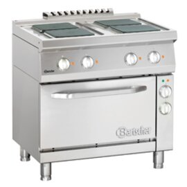 4 Platten Elektroherd Gastronorm 400 Volt 14 kW | Backofen | Kochplatten eckig Produktbild