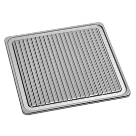 Grillplatte 900-R für Gasherde, Gusseisen, gerillt, 390 x 390 x H 17 mm, mit Saftrinne Produktbild