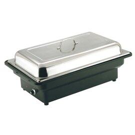 Elektro-Chafing-Dish 1/1 GN, CNS, Wasserbehälter aus Kunststoff, Einsatz 1/1 GN, 65 mm tief, Maße: 560 x 355 x H 250 mm, thermostat. Regelung 1-8 Produktbild