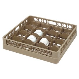 Tassenkorb, stapelbar, Korbgröße 500 x 500 x H 100  mm, Fachgröße 116 x 116, Innenhöhe 88 mm Produktbild