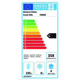 Bäckereikühlschrank 235L Euronorm | Umluftkühlung Produktbild 2 L