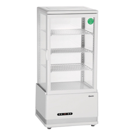 Mini-Kühlvitrine 78L-WE/L weiß 78 ltr 230 Volt | 3 Böden Produktbild