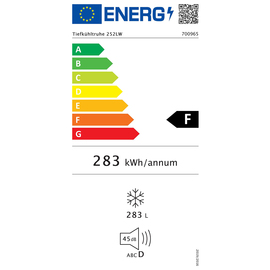 Tiefkühltruhe 252LW weiß 252 ltr 331 kWh/Jahr Produktbild 1 S