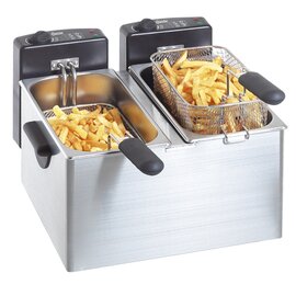 Elektro-Fritteuse MINI III | 2 Becken 2 Körbe 8 ltr 4,4 kW (2x 230 Volt) Produktbild