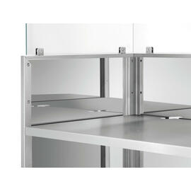 Mobile Theke Snackpoint 200 Edelstahl | Glasaufsatz | 800 mm x 600 mm H 1225 mm Produktbild 5 S